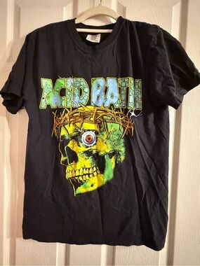 Acid Bath 2025 Tour Graphic T-Shirt Black Size Small